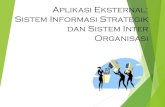 Aplikasi Eksternal: Sistem Informasi Strategik dan Sistem ... fileBab ini membahas tentang pemahaman Sistem Informasi Stratejik, pemahaman strategi dan pemahaman persaingan, dan cara