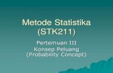 Metode Statistika (STK211) - stat.ipb.ac.idstat.ipb.ac.id/en/uploads/STK202/STK202_02.pdf · –Kombinasi merupakan kejadian dimana susunan objek yang terpilih tidak diperhatikan.