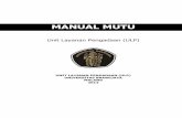 MANUAL MUTU - ulp.ub.ac.id · penerapan Sistem Manajemen Mutu (SMM) yang sesuai dengan standar ISO 9001:2008. ... demikian, tidak diperkenankan membuat salinan sebagian atau keseluruhan