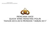 RENCANA AKSI QUICK WINS RENSTRA POLRI TAHUN 2015-2019 ...ntb.polri.go.id/wp...aksi-quick-wins-renstra-polri-tahun-2015-2019... · markas besar kepolisian negara republik indonesia