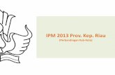 IPM 2013 Prov. Kep. Riausdm.data.kemdikbud.go.id/upload/files/Workshop Karimun (buku 2).pdf · TABEL IPM 2013 DAN KOMPONEN INDEKS ... Dengan mengkorelasikan Output dengan Faktor Environmental
