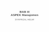 BAB III ASPEK Manajemen - ocw.usu.ac.idocw.usu.ac.id/.../ekm_790_slide_aspek_manajemen.pdf · BAB III ASPEK Manajemen SYAFRIZAL HELMI. Pengelolaan Manajemen Management Issues Natural