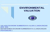 ENVIRONMENTAL - esl.fem.ipb.ac.id VALUATION 1.pdf · Contoh kasus eksternalitas: ... Dalam pasar privat kompetitif untuk barang ordinary, ... Regulatory analysis standar pengembangan