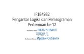 IF184982 Pengantar Logika dan Pemrograman Pertemuan ke-12 · 2018/2019(1) - IF184982 Pengantar Logika dan Pemrograman - MM Irfan Subakti 25 y x n i x y P 1 P 2 P 3 P 1 P 2 P 3. AVL: