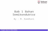 Bab 1 Bahan Semikonduktor · PPT file · Web view2018-02-13 · Bab 1 Bahan Semikonduktor By : M. Ramdhani * * * * * * * * * * * * Pembawa Muatan Mayoritas dan Minoritas Pada semikonduktor