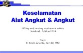 Lifting and moving equipment safety Session1. Edition 2018 ... · •Kesalahan pemilihan alat angkat (crane) •Kurangnya persiapan di tempat kerja. •Tekanan yang diberikan kepada