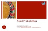 Teori Probabilitasnugroho.stiemj.ac.id/wp-content/uploads/5-Teori-Probabilitas.pdf · munculnya angka 4 ... 4, 5, 6 Jadi P(5) = = Peluang muncul muka dadu nomor 5 dari ... • Nilai