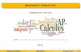 Dadang Amir Hamzah · PDF file3 Teorema Dasar Kalkulus I 4 Teorema Dasar Kalkulus II 5 Rumus Dasar dan Sifat-sifat Integral ... Sifat Notasi Sigma Teorema (kelinearan) Xn i=1 ca i
