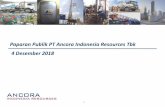 Paparan Publik PT Ancora Indonesia Resources 2012ancorair.com/doc/Materi Public Expose 4 Desember 2018 (07122018).pdf · Kas dan setara kas 5.034 5.302 -5% Utang Usaha 36.091 42.306