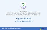 Aplikasi SiRUP 2.3 Aplikasi SPSE versi 4 · Purchasing Pejabat Pengadaan PPK KPA PjPHP PPK KPA PPHP Pencatatan non tender PPK ... PA memiliki tugas dan kewenangan atau mendelegasikan