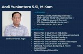 Andi Yuniantoro S.Si, M - inixindojogja.co.id · Magelang • Master Plan Smart City Kab. Boyolali • Master Plan E-Government Provinsi Jawa Tengah • Master Plan E-Government Kab.