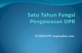 FORMAPPI, September 2010 - parlemenindonesia.orgparlemenindonesia.org/wp-content/uploads/2014/03/2.2.-KINERJA... · • Fungsi Ombudsman dalam kegiatan pelayanan publik di daerah