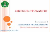 METODE STOKASTIK - khamaludin.comkhamaludin.com/wp-content/uploads/2018/02/Pertemuan-2-Integer...Metode Pemecahan Programa Bilangan Bulat X Metode Grafis Metode ini sama metode pemecahan