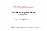 IF5110 - Teori Kompleksitas (Bagian 1)informatika.stei.itb.ac.id/~rinaldi.munir/TeoriKomputasi/2014-2015... · Teori Kompleksitas (Bagian 1) IF5110 Teori Komputasi Oleh: Rinaldi Munir
