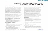 PRACTICAL BEHAVIOR- BASED INTERVIEW - …forummanajemen.com/silabus/11-Practical-Behaviour.pdf · adalah Behavior-Based Interview. Teknik ini merupakan teknik wawancara yang terstruktur