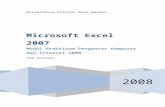Microsoft Excel 2007 - Official Site of NOFITA …nofita_rismawati.staff.gunadarma.ac.id/Downloads/files/... · Web viewDalam Microsoft Excel terdapat 4 komponen utama yaitu : Row