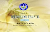 MATA KULIAH 3 SKS - Universitas Negeri Yogyakartastaff.uny.ac.id/sites/default/files/materi teknologi tekstil.pdf · Jenis zat warna dan obat bantu dalam proses pencelupan. Sumber-sumber