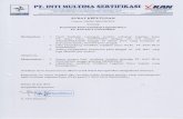 LPPHPL - intimultimasertifikasi.com · pendirian perusahaan No. 03 (tiga) tanggal 26 Oktober 2011 dan telah disahkan berdasarkan SK. Menteri Kehakiman dan Hak Asasi Manusia Republik