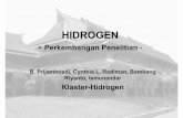 HIDROGEN - lppm.itb.ac.id file• Elektrolisis – 2 H2O(aq) 2 H2(g) ... • Telah dibuat sistem uji sel bahan bakar padatan. ... • Pembuatan sel bahan bakar dalam ukuran besar