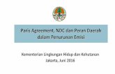 Paris Agreement, NDC dan Peran Daerah dalam Penurunan Emisi .PERAN DAERAH DALAM TINDAK LANJUT PARIS