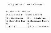 arsitamieka.files.wordpress.com file · Web viewAljabar Boolean. Huku-hukum Aljabar Boolean. 1.Hukum identitas (i). a+0= a (ii). a.1 = a. 2. Hukum idempotent (i). a+a= a