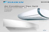 Air Conditioner Tipe Split - image.indotrading.com · Seri Hi-Inverter mencapai COP sebesar 3,80-4,63 dan seri FTKC 3,45-3,57 berkat kendali DC Inverter Daikin dan dikombinasikan