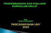 Oleh: Badrun Kartowagiran PASCASARJANA UNY 2010staff.uny.ac.id/sites/default/files/4-P4TK KES, 3 SEPT 10... · 2011-10-25 · pembelajaran untuk mencapai tujuan diklat yang telah