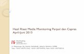 Hasil Riset Media Monitoring Parpol dan Capres April-Juni 2013 · sehingga peran media cukup ... dalam rubrik politik maupun nasional khusus berita terkait Parpol dan ... PKS daan