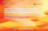 $ P&2 I 9 U L 9 ZP $ I LZP $ 9 P 9PZP 0?9?8& ` ^ d &9 ?9 P&se2016.bps.go.id/Lanjutan/files/buku/00_Indonesia.pdf · 2018-05-09 · vi Result of stablishment Listing of Economi Census