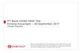 PT Bank OCBC NISP Tbk Kinerja Keuangan – 30 September 2017 · materi ini bukan merupakan sesuatu yang lengkap di dalam suatu diskusi. 2 • Kinerja 30 September 2017 ... Pinjaman