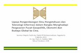 Upaya Pengembangan Ilmu Pengetahuan dan Teknologi … · 2017-02-22 · sejak reformasi ekonomi Cina di tahun 1980 sampai dengan tahun 2002, ... • Ekonomi Indonesia harus diperkuat