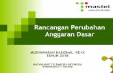 Rancangan Perubahan Anggaran Dasar - mastel.id fileRancangan Perubahan Anggaran Dasar MASYARAKAT TELEMATIKA INDONESIA Indonesian ICT Society ... Maksud dan Tujuan Kegiatan ... maupun