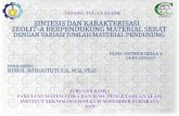 SINTESIS DAN KARAKTERISASI ZEOLIT-A BERPENDUKUNG …digilib.its.ac.id/public/ITS-paper-31274-1409100067-Presentation.pdf · HASIL & PEMBAHASAN. ANALISIS FTIR. SEBELUM AKTIVASI SESUDAH