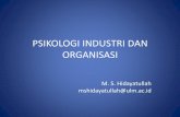 PSIKOLOGI INDUSTRI DAN ORGANISASI - ppak.ulm.ac.idppak.ulm.ac.id/wp-content/uploads/2018/03/Materi-PIO-Part1.pdf · Job Specification Job Description (Uraian Jabatan) adalah suatu