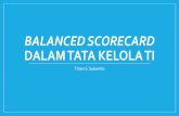 BALANCED SCORECARD DALAM TATA KELOLA TIdinus.ac.id/repository/docs/ajar/Pertemuan_4_Penggunaan_Balanced...Balanced Scorecard cont... •BSC dapat dideskripsikan sebagai kumpulan langkah