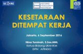 Jakarta, 6 September 2016 Nina Tursinah, S.Sos.MM. filelaki-laki serta hubungan sosial antara keduanya, ... disiplin dan kondisi kerja ... karir, K3, PHK, dsb.