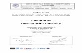 CARSURIN Quality With Integrity · 2019-03-19 · ... 3 2. Kode Etik Carsurin ... atas komitmen kami untuk menerapkan sistem manajemen ISO Terpadu (ISO 9001:2008, ISO 14001:2004,