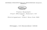 Tata Ibadah Hari Minggu ke… sesudah Pentakosta IBADAH HARI IBU... · Web viewGEREJA PROTESTAN di INDONESIA bagian BARAT Tata Ibadah Hari Minggu Adven IV & Peringatan Hari Ibu ke-90