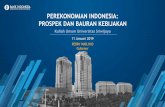 PEREKONOMIAN INDONESIA: PROSPEK DAN BAURAN … Kuliah umum... · •Tercapainya target inflasi selama 4 tahun secara berturut-turut mencerminkan konsistensi dan komitmen BI dalam