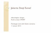 Jakarta Deep Tunnel - Padepokan daring - la … Jakarta Deep Tunnel Jika diambil nilai L = 35 s.d. 40 m, dan Diameter terowong D = 10 s.d. 20 m, maka ΔH, energi potensial air maksimum