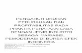 INDONESIA PEMODERASI DI BURSA EFEK SEBAGAI … fileKinerja perusahaan dalam memanfaatkan aktiva untuk menghasilkan laba dapat dilihat dari laporan keuangan yang disajikan oleh manajemen.