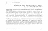 VARIABEL INTERVENING DALAM REGRESI · Variabel Intervening Dalam Regresi 1