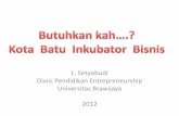 L. Setyobudi Divisi Pendidikan Entrepreneurship ...lsetyobudi.lecture.ub.ac.id/files/2012/09/BATU-Dinas-Sosial-Tenaga-Kerja-05242012.pdf · •6,9 Juta orang Indonesia memutuskan