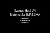 Evaluasi Hasil UN Matematika SMP& SMA fileMatematika SMP& SMA Iwan Pranoto 11 Desember 2018 ... menyelesaikan soal yang sudah berbentuk matematika. ... Mereka masuk dari pintu yang