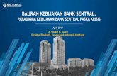 Dr. Solikin M. Juhro Direktur Eksekutif, Kepala Bank ... · Ketiga bidang tugas tersebut perlu diintegrasi dalam suatu ^bauran kebijakan _yaitu Stabilitas Moneter yang didukung oleh