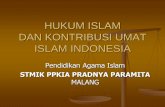 HUKUM ISLAM DAN KONTRIBUSI UMAT ISLAM INDONESIAstaffsite.stimata.ac.id/assets/uploads/files/download/59e08-hukum-islam-dan... · hukum islam dan kontribusi umat islam indonesia pendidikan