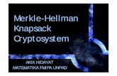 Merkle-Hellman Knapsack Cryptosystempustaka.unpad.ac.id/wp-content/uploads/2009/06/makalah_merkle_hellman.pdf · Kriptosistem Merkle Hellman Knapsack • Merkle Hellman Knapsack pertama