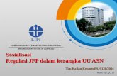 Sosialisasi Regulasi JFP dalam kerangka UU ASNpusbindiklat.lipi.go.id/wp-content/uploads/JFP_20170223.pdf · Dibuka bagi PNS yang: 1. Belum memiliki JF tetapi menjalankan tugas penelitian,