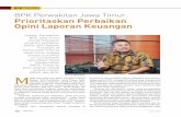 BPK Perwakilan Jawa Timur Prioritaskan Perbaikan … JUNI 2011 Warta BPK BPK DAERAH M eskI baru beberapa bulan menjabat sebagai kepala BPk Perwakilan Jawa Timur, Heru kreshna Reza