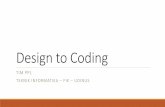 Design to Coding - dinus.ac.iddinus.ac.id/repository/docs/ajar/Dari_Desain_ke_Implementasi.pdf · Identifikasi semua kelas desain yang sesuai dengan domain masalah, domain infrastruktur.